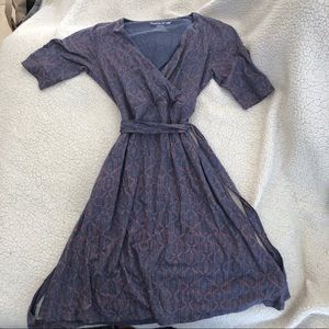 Toad & Co | Blue and Orange Patterned Dress